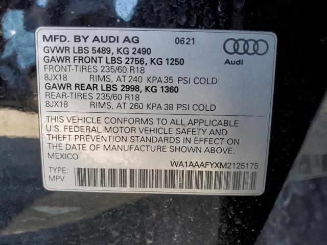 WA1AAAFYXM2125175 Audi Q5 PREMIUM