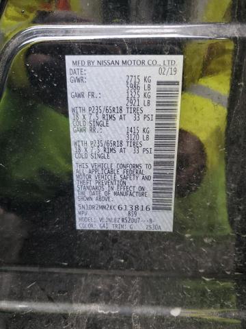 5N1DR2MM2KC613816 Nissan Pathfinder S