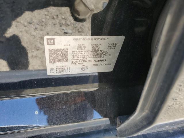 1GNSKBKC8KR116963 Chevrolet Tahoe K1500 Lt