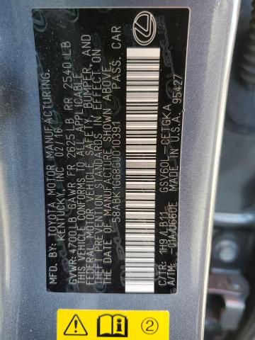 58ABK1GG8GU010391 Lexus ES 350