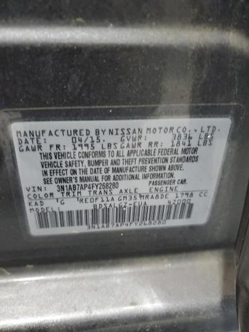 3N1AB7AP4FY268280 Nissan SENTRA S