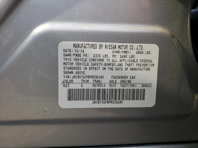 JN1BV7AP8FM332481 Infiniti Q50 BASE