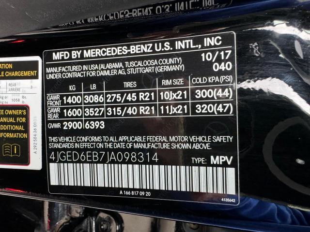 4JGED6EB7JA098314 Mercedes-Benz Gle Coupe 43 Amg