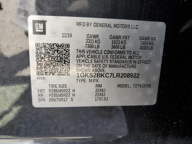 1GKS2BKC7LR208922 GMC YUKON SLT