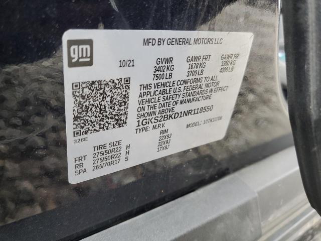 1GKS2BKD1NR118550 GMC YUKON SLT