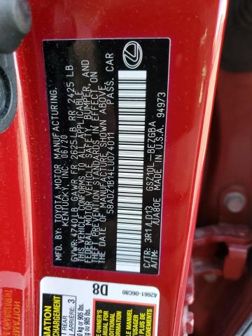 58ADZ1B14LU074011 Lexus ES 350