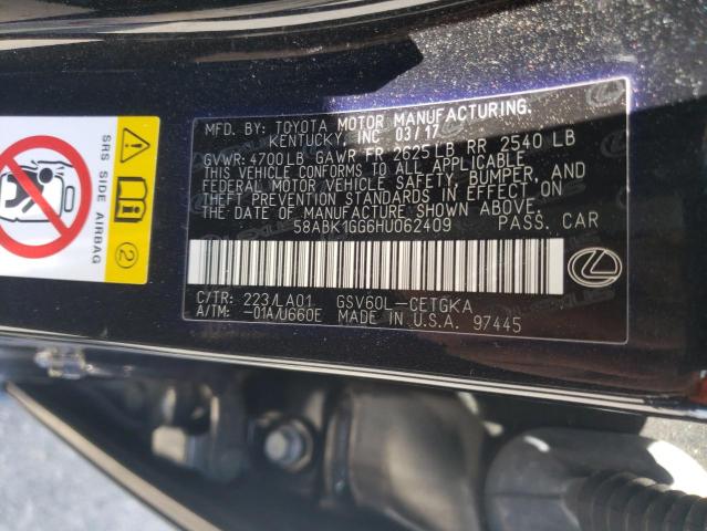 58ABK1GG6HU062409 Lexus ES 350