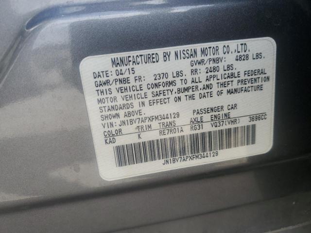 JN1BV7APXFM344129 Infiniti Q50 BASE