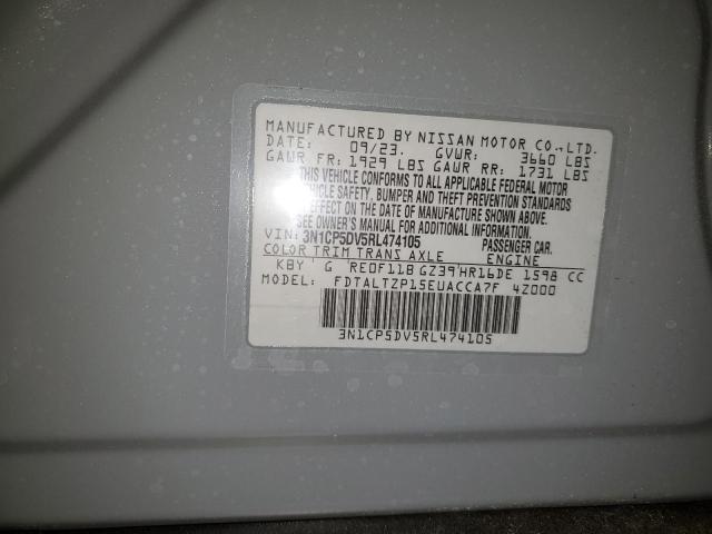 3N1CP5DV5RL474105 Nissan KICKS SR