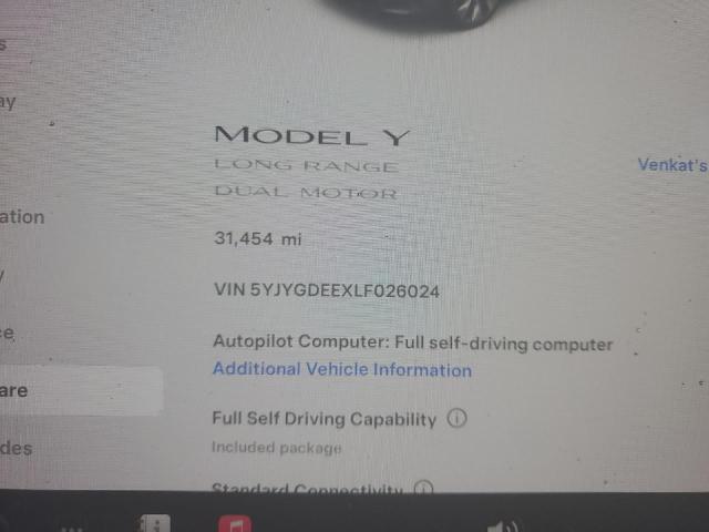 5YJYGDEEXLF026024 Tesla Model Y
