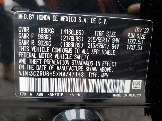 3CZRU6H5XNM747148 Honda HR-V EX