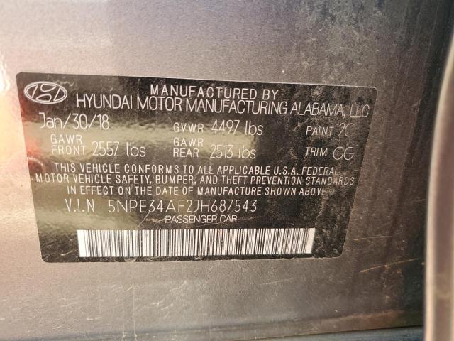 5NPE34AF2JH687543 Hyundai Sonata Sport