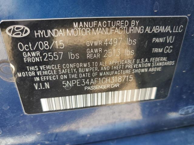 5NPE34AF1GH318715 Hyundai Sonata Sport