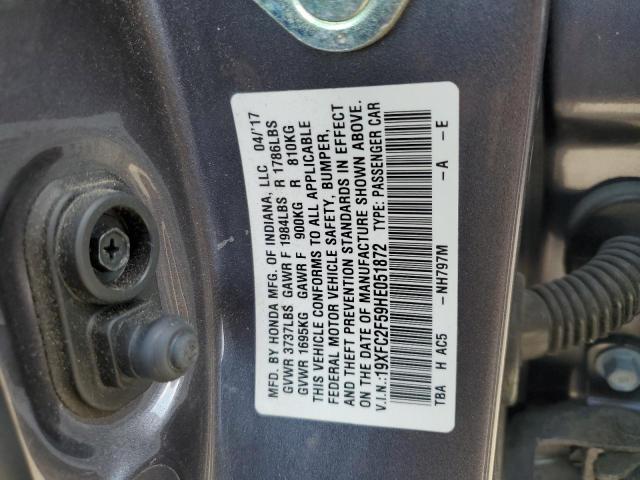 19XFC2F59HE051872 Honda Civic Lx