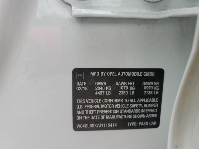 W04GL6SX7J1115414 Buick Regal Preferred