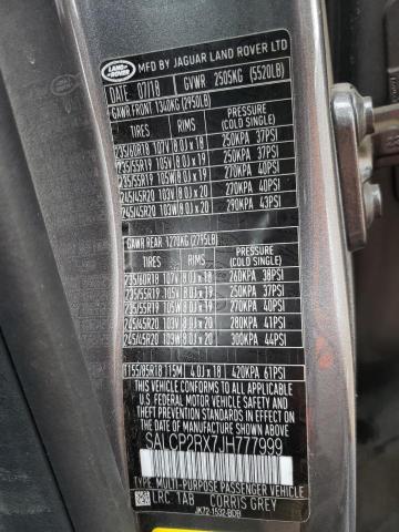 SALCP2RX7JH777999 Land Rover Discovery Sport Se