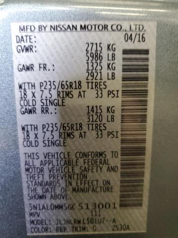 5N1AL0MM5GC513001 Infiniti QX60