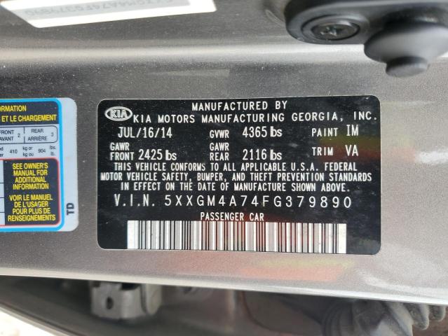 5XXGM4A74FG379890 KIA Optima Lx