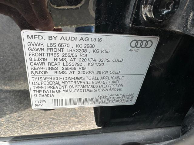 WA1LAAF74HD012350 Audi Q7 Premium Plus