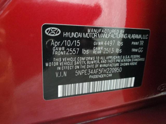 5NPE34AF5FH220950 Hyundai Sonata Sport