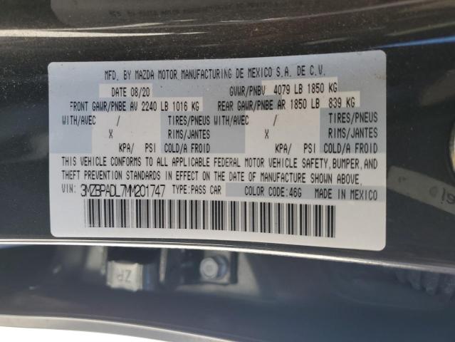 3MZBPADL7MM201747 Mazda 3 Premium