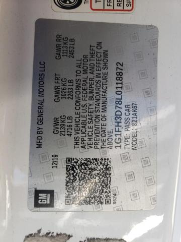 1G1FH3D78L0118872 Chevrolet CAMARO SS