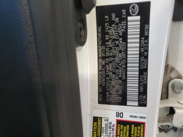 58ADZ1B15LU077029 Lexus ES 350