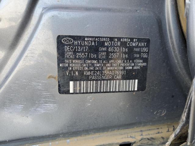 KMHE24L35HA076991 Hyundai SONATA HYBRID