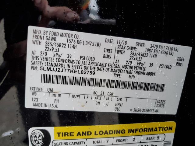 5LMJJ2JT7KEL02759 Lincoln Navigator Select