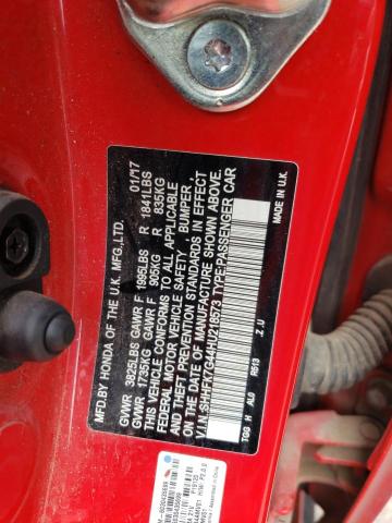 SHHFK7G44HU218573 Honda Civic Sport