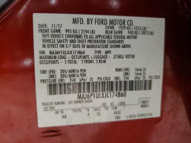 MAJ6P1ULXJC174860 Ford Ecosport Se