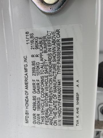 1HGCV1F41KA007441 Honda ACCORD EX