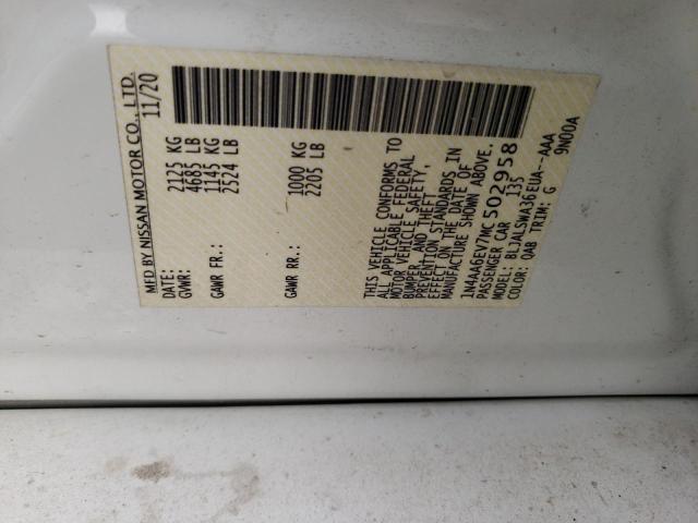 1N4AA6EV7MC502958 Nissan Maxima Sr
