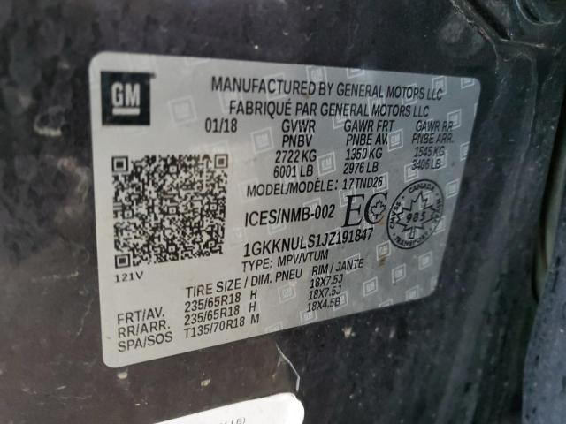 1GKKNULS1JZ191847 GMC Acadia Slt-1