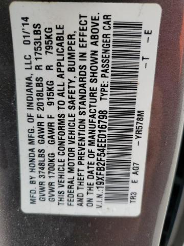 19XFB2F54EE016798 Honda Civic Lx