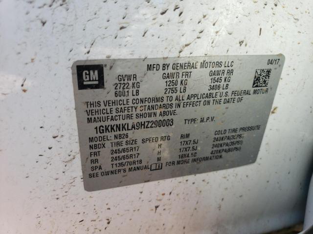 1GKKNKLA9HZ290003 GMC ACADIA SLE