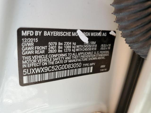 5UXWX9C52G0D83050 BMW X3 Xdrive28i