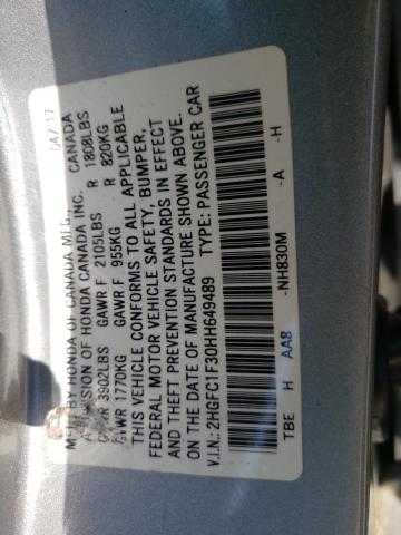 2HGFC1F30HH649489 Honda CIVIC EX
