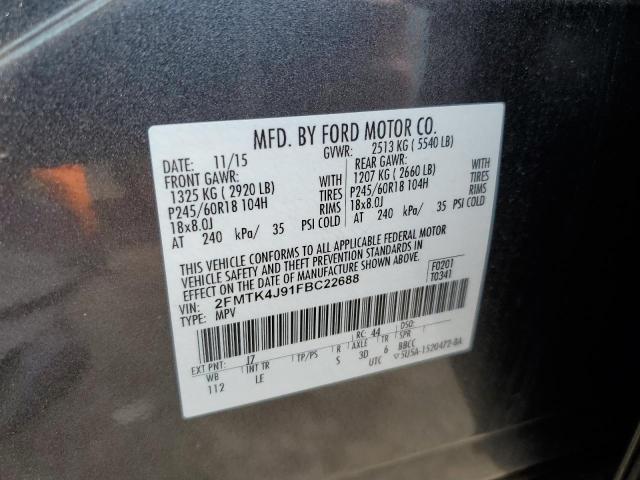 2FMTK4J91FBC22688 Ford EDGE SEL