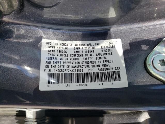 1HGCR2F72HA219956 Honda ACCORD EX