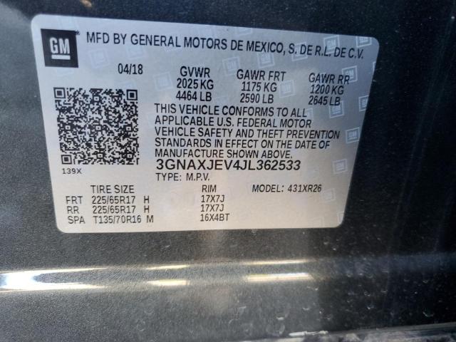 3GNAXJEV4JL362533 Chevrolet EQUINOX LT
