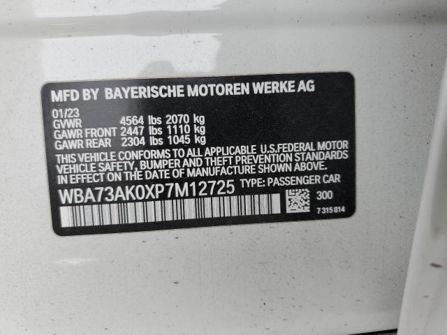 WBA73AK0XP7M12725 BMW 228XI