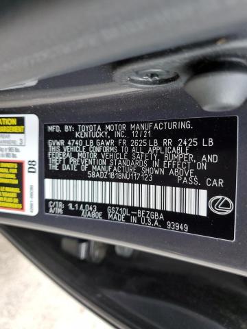58ADZ1B18NU117123 Lexus Es 350 Base