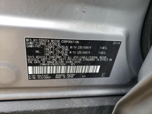 JTMN1RFV3KD521834 Toyota Rav4 Limited