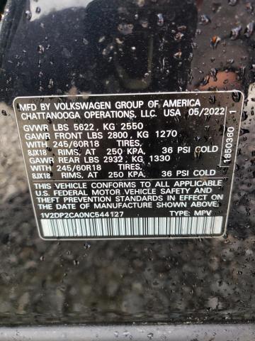 1V2DP2CA0NC544127 Volkswagen ATLAS SE