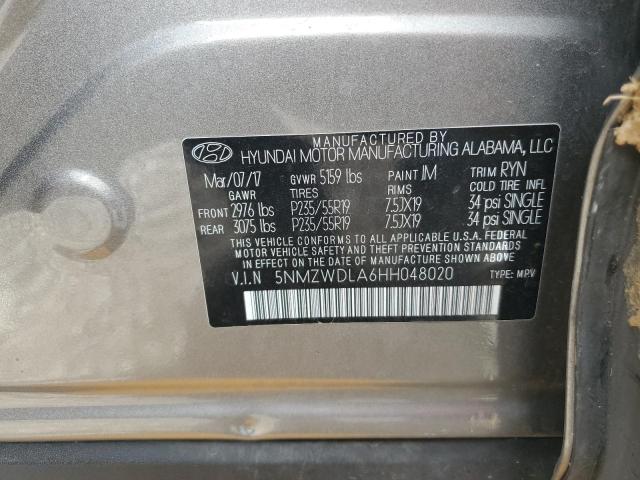 5NMZWDLA6HH048020 Hyundai SANTA FE SPORT