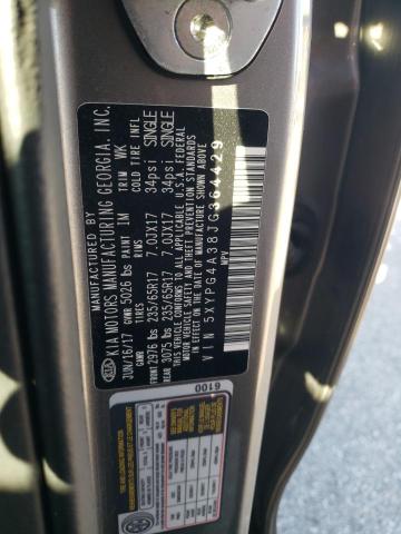 5XYPG4A38JG364429 KIA SORENTO LX