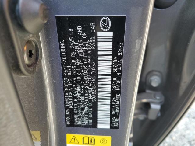 58ABZ1B14KU031357 Lexus ES 350