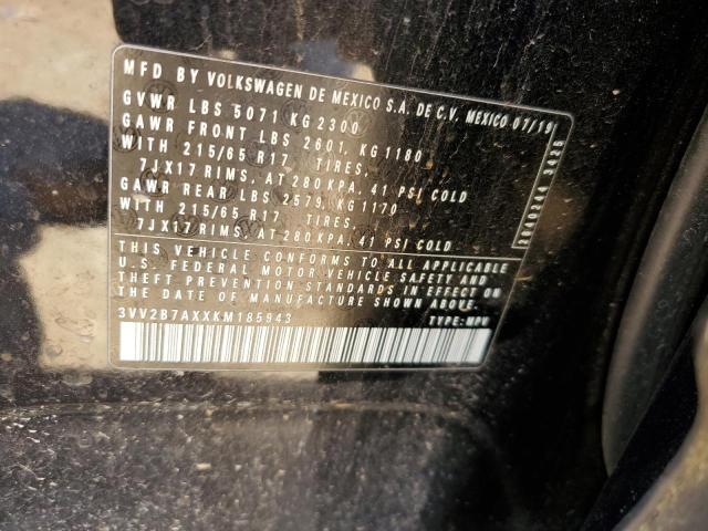 3VV2B7AXXKM185943 Volkswagen TIGUAN SE