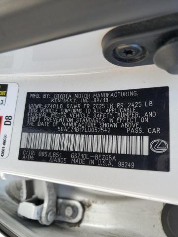 58AEZ1B17LU052542 Lexus Es 350 Luxury